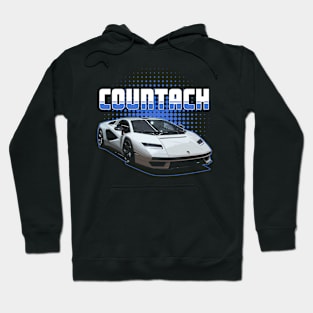 Lamborghini Countach Sport car blue Hoodie